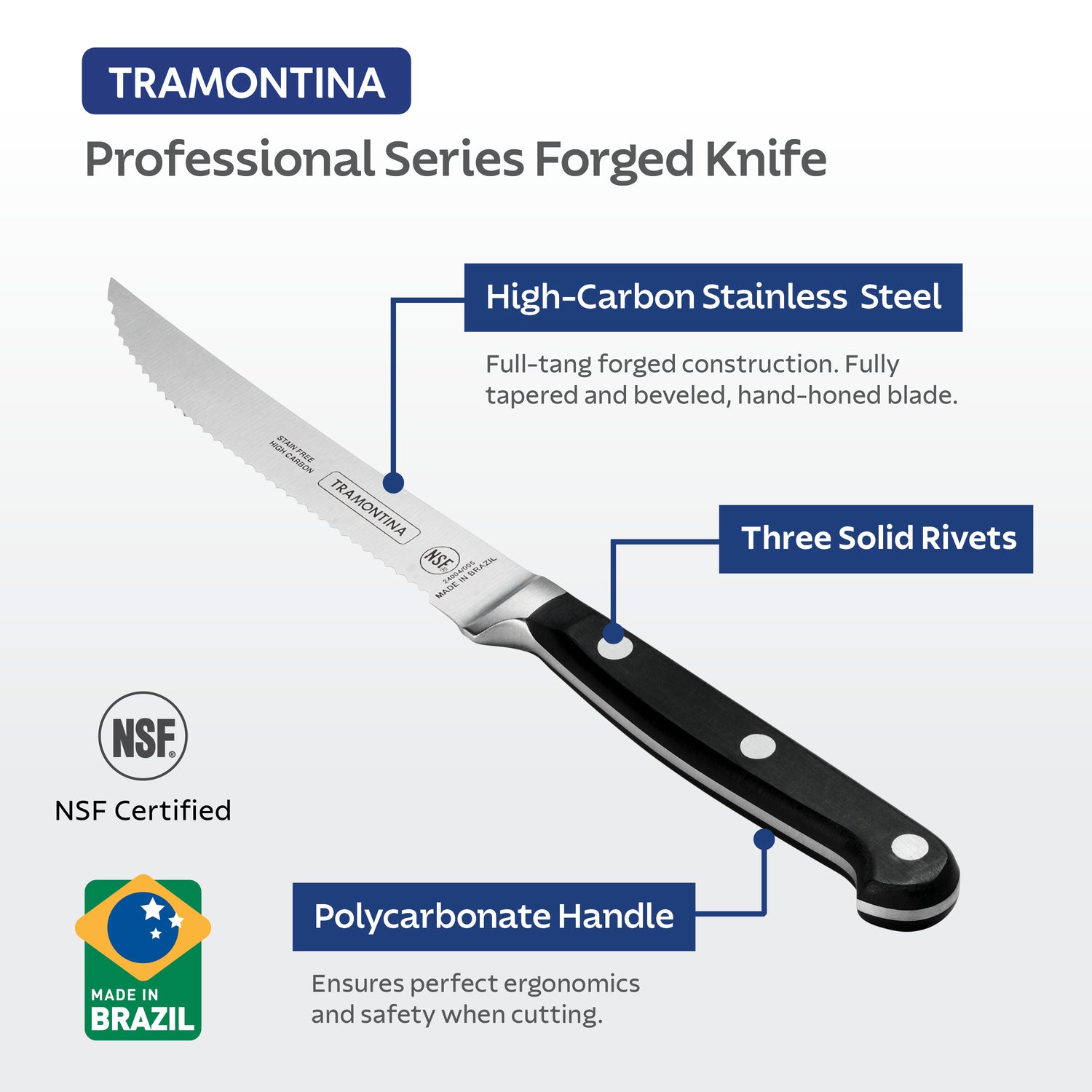 4-Piece Forged Serrated Steak Knife Set
