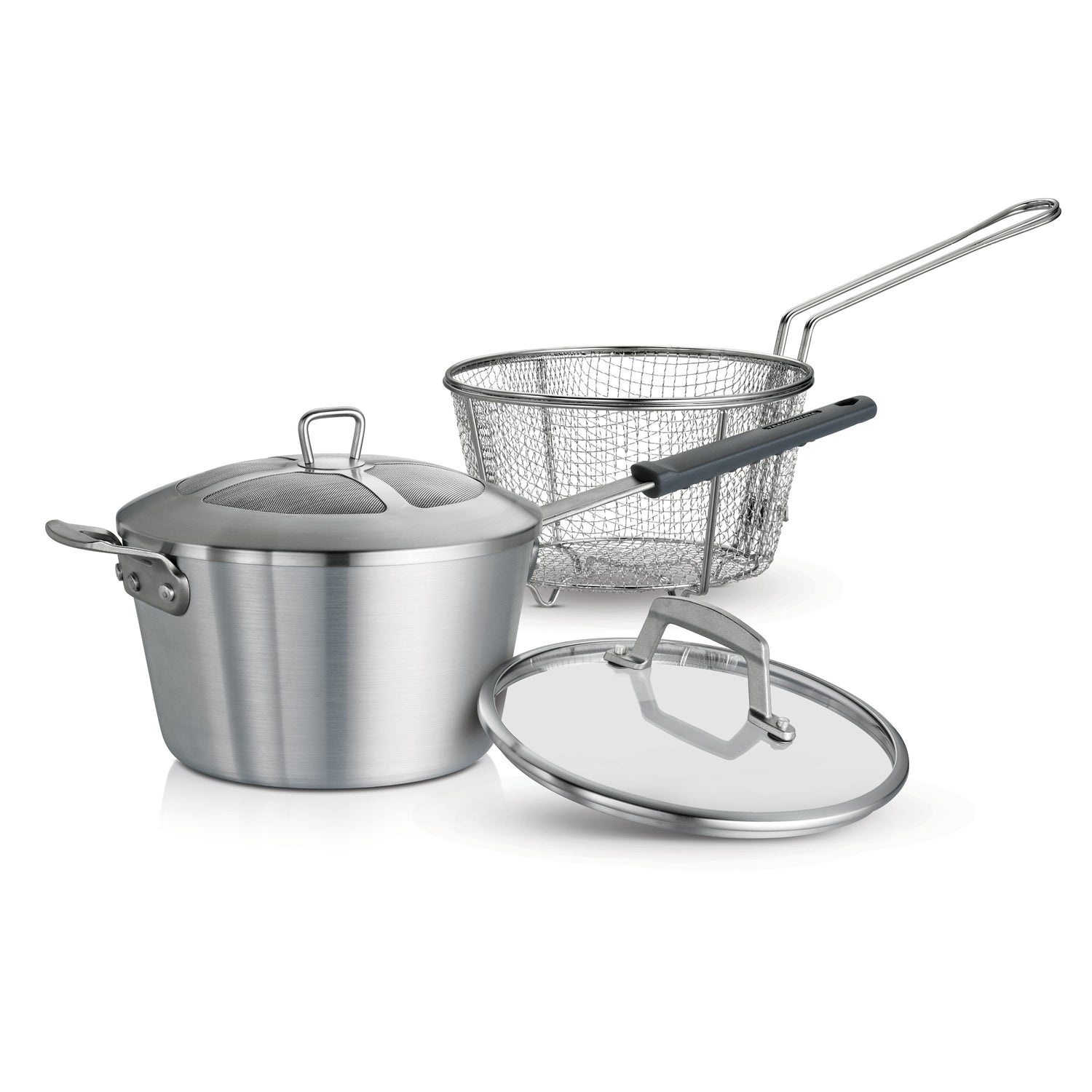 5.5 Quart Aluminum Nonstick Covered Deep Fryer
