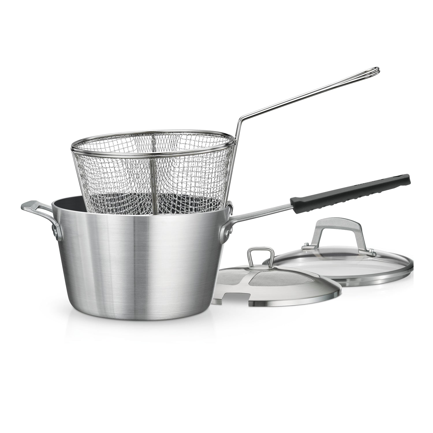 5.5 Quart Aluminum Nonstick Covered Deep Fryer