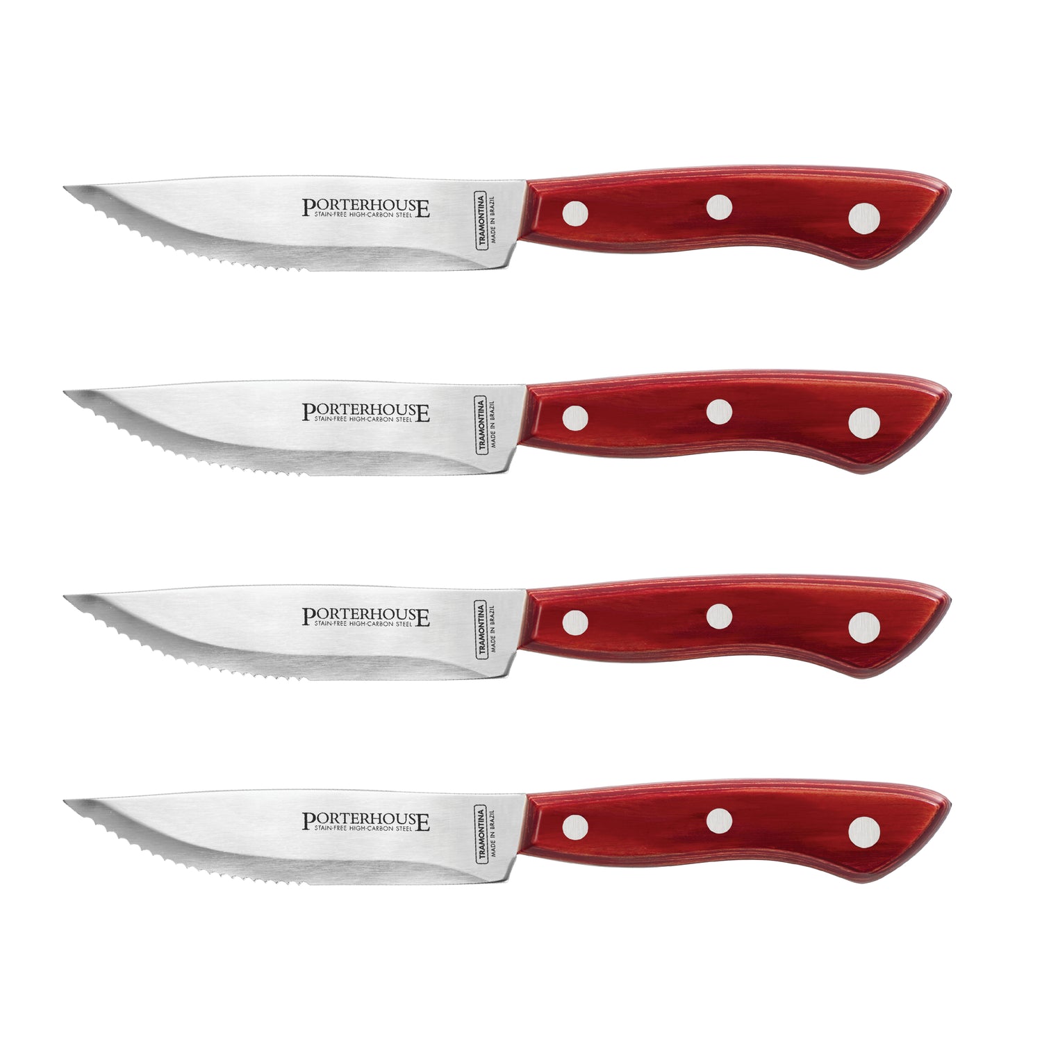 Porterhouse 4 Piece - 5 in Steak Knife Set - Pointed