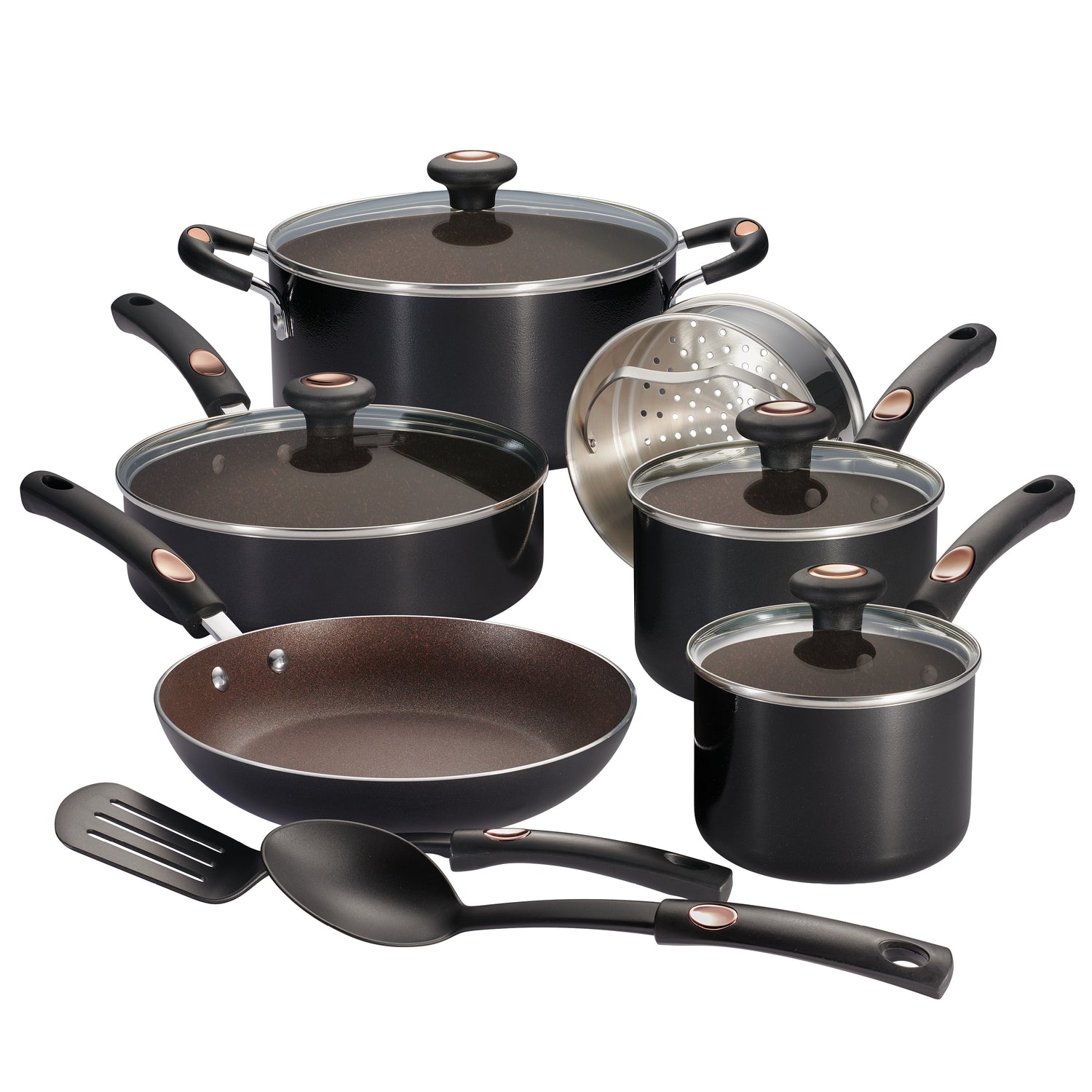 Pots & Pans 12 Piece Aluminum Nonstick Cookware Set