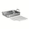 Prima 13.5 Inch Stainless Steel Roasting Pan - Includes Basting Grill