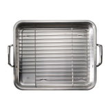 Prima Stainless Steel Roasting Pan - Includes Basting Grill