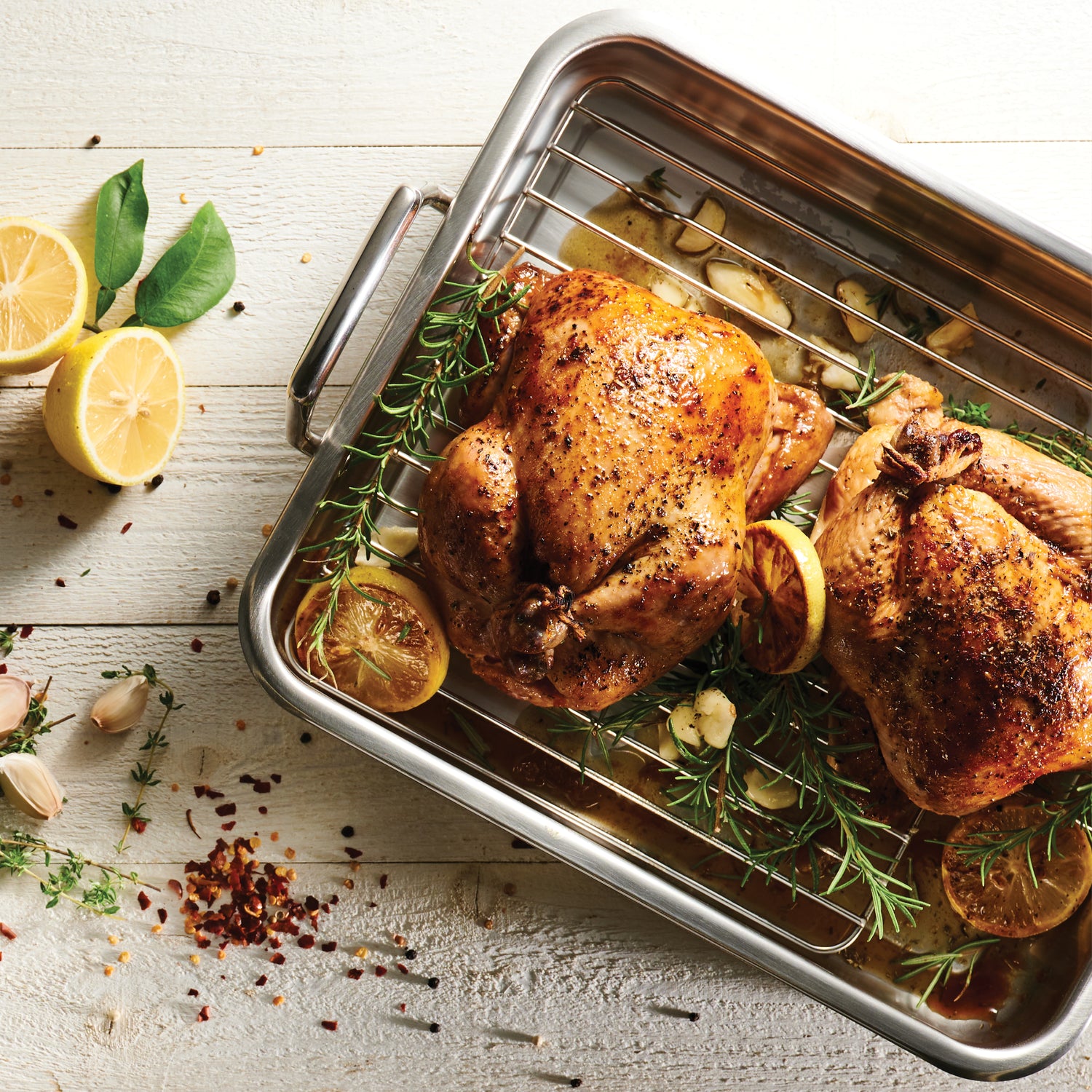 Prima Stainless Steel Roasting Pan - Includes Basting Grill