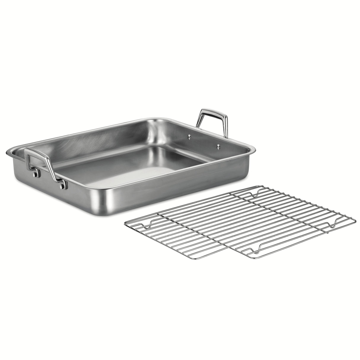 Prima 16.5 Inch Stainless Steel Roasting Pan - Includes Basting Grill