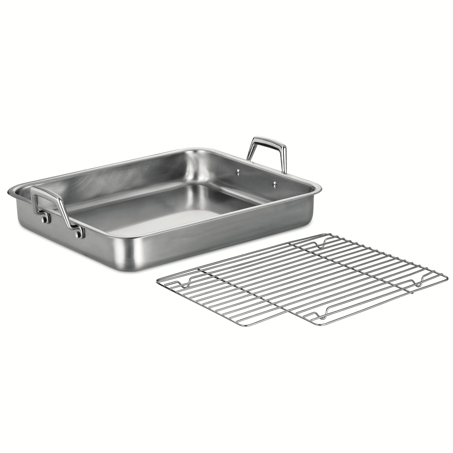Prima 16.5 Inch Stainless Steel Roasting Pan - Includes Basting Grill