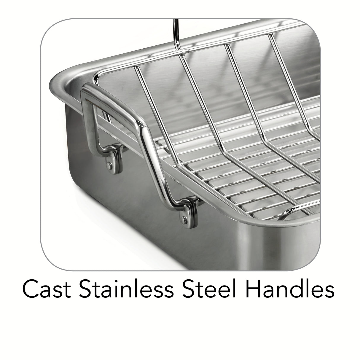 Prima 16.5 Inch Stainless Steel Deep Roasting Pan