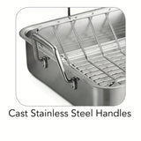 Prima 16.5 Inch Stainless Steel Deep Roasting Pan