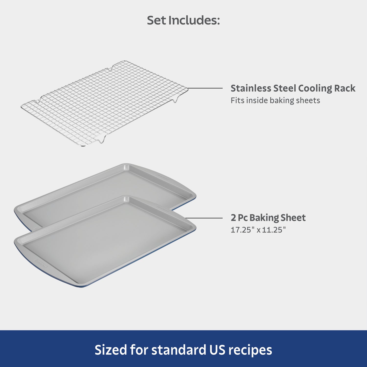 Rise Ceramic Nonstick Bakeware Set