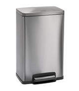 13 Gal. Step Can Rectangle Shape - Stainless Steel