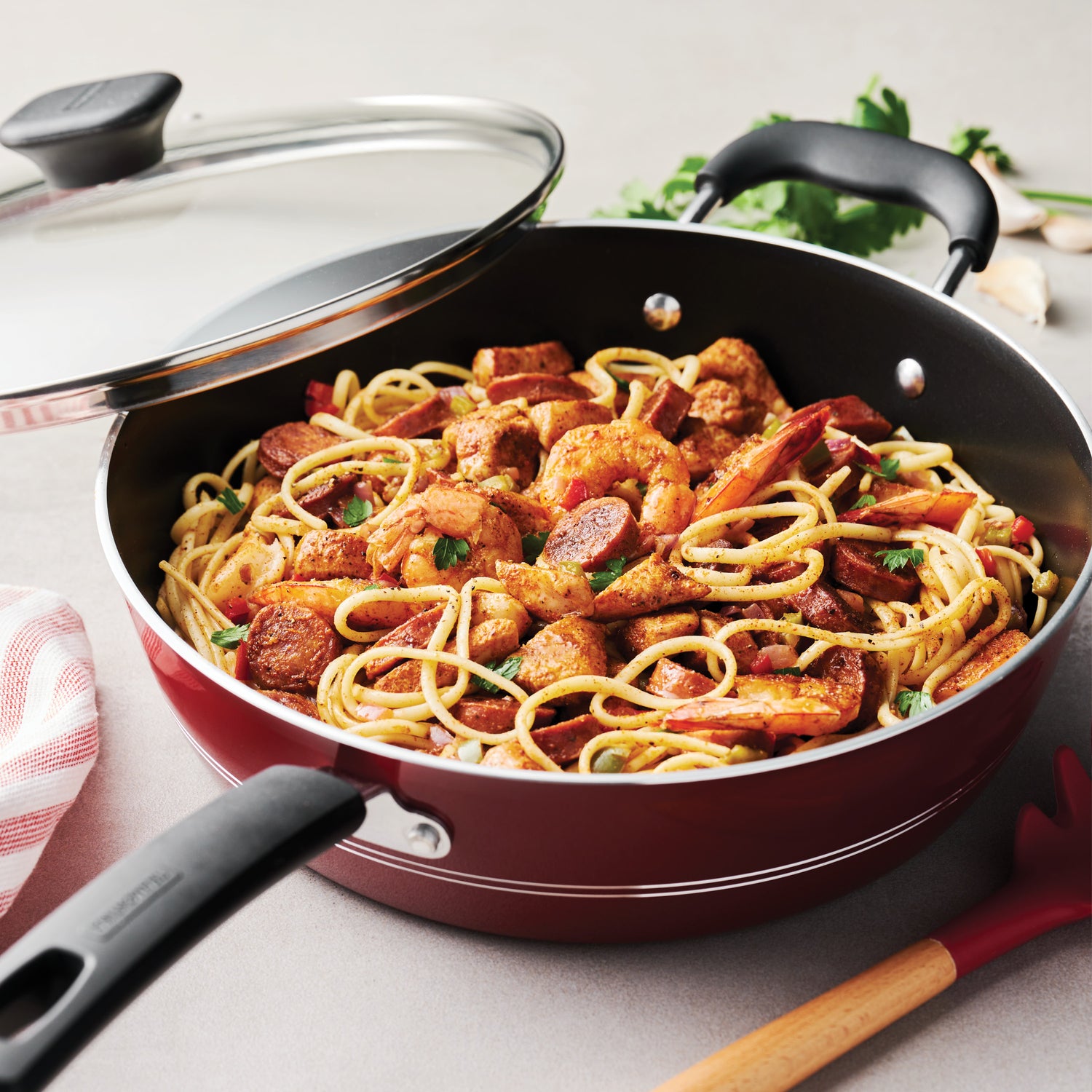 4.5 Quart Aluminum Nonstick Covered Chef's Pan