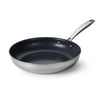 10 Inch Tri-Ply Clad Stainless Steel Ceramic Nonstick Fry Pan