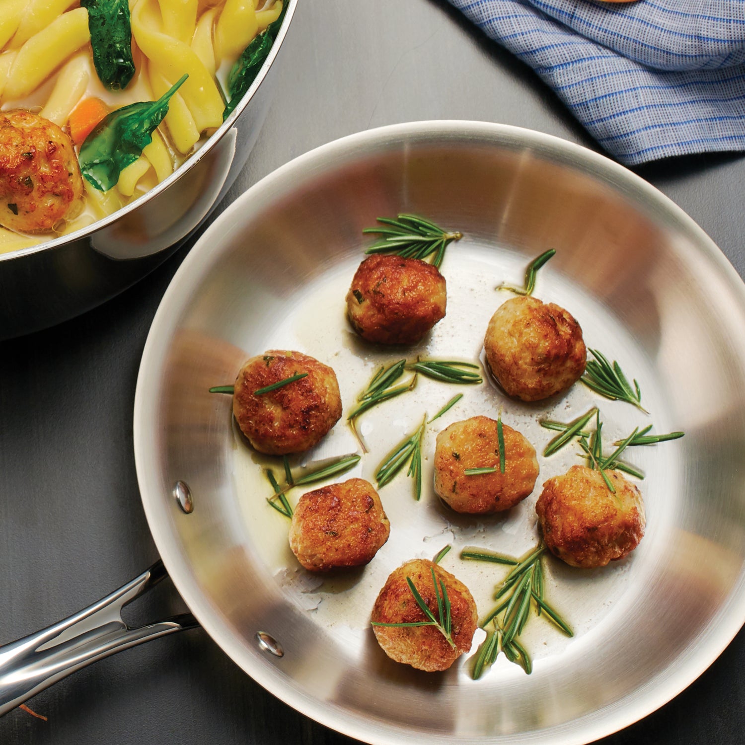 Tri-Ply Clad Stainless Steel Fry Pan