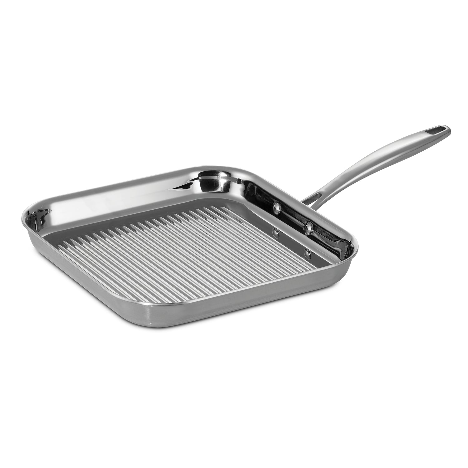 11 Inch Tri-Ply Clad Stainless Steel Square Grill Pan