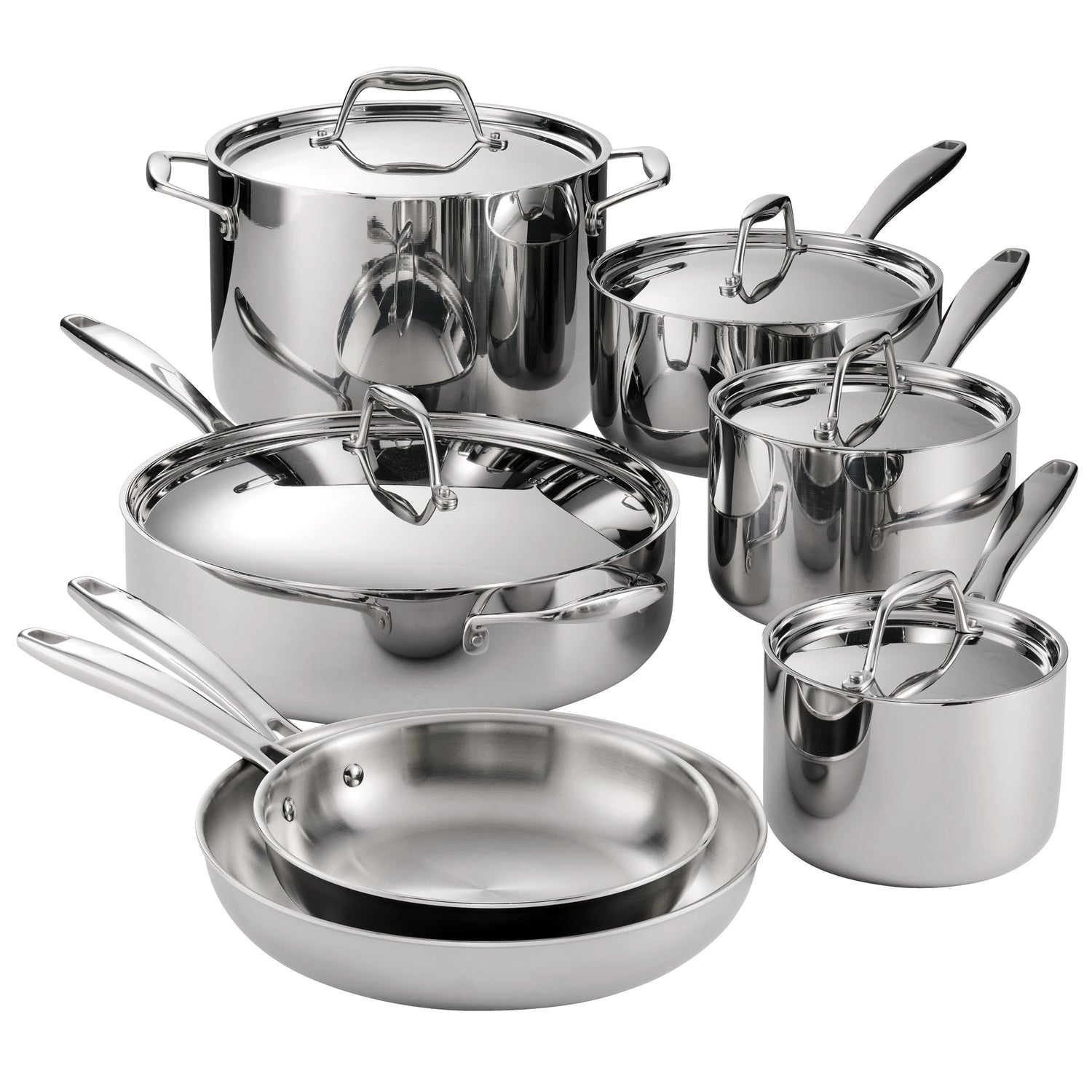 Tri-Ply Clad Stainless Steel Cookware Set