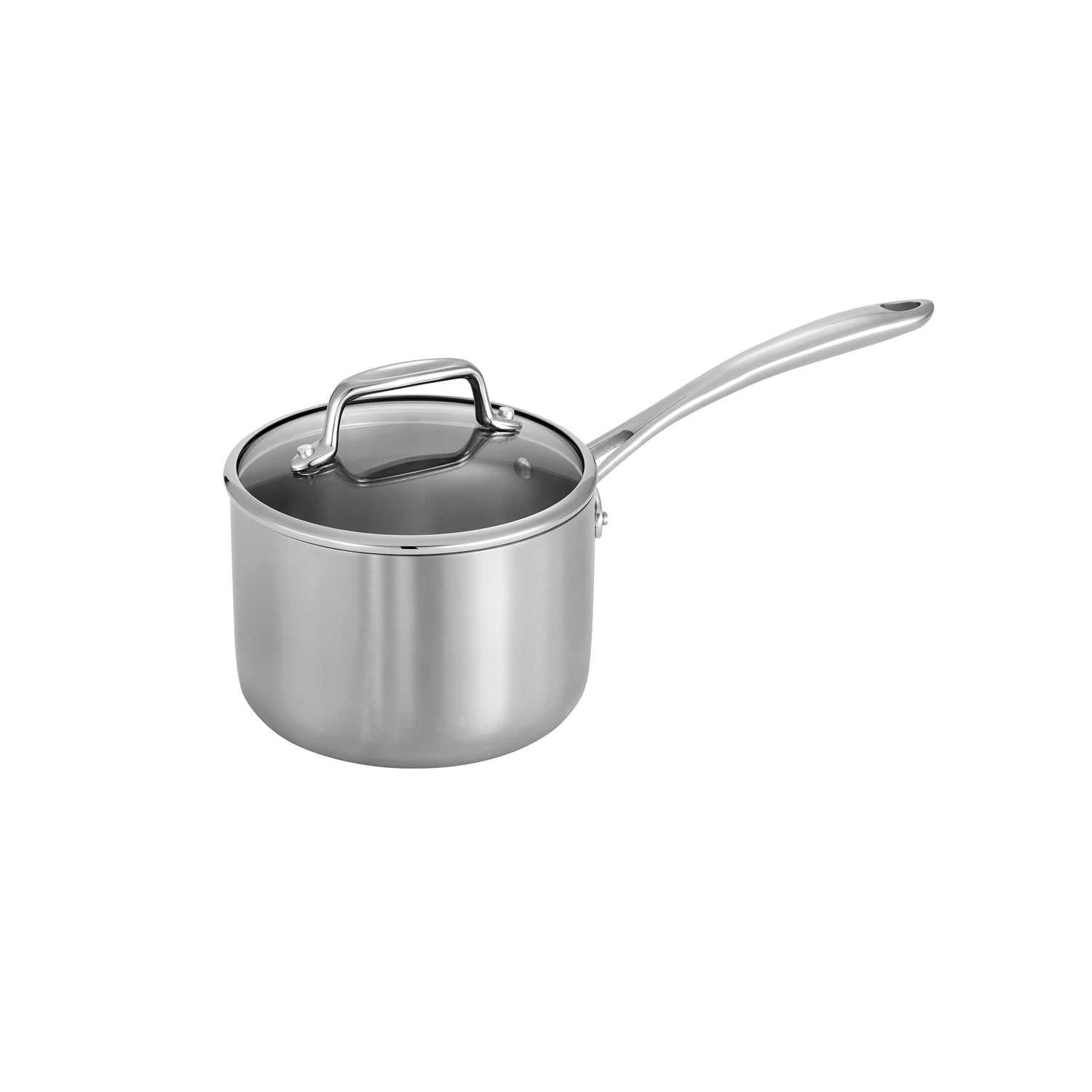 Tri-Ply Clad Stainless Steel 2 Quart Covered Sauce Pan