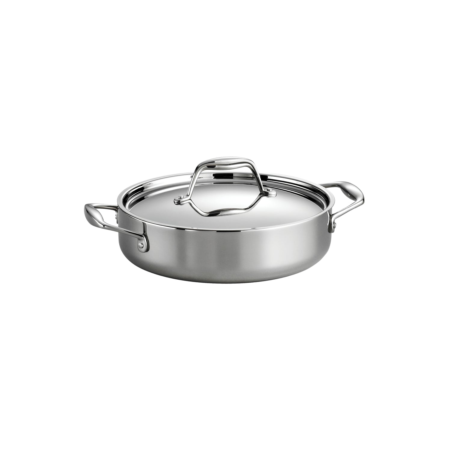 3 Quart Tri-Ply Clad Stainless Steel Covered Braiser