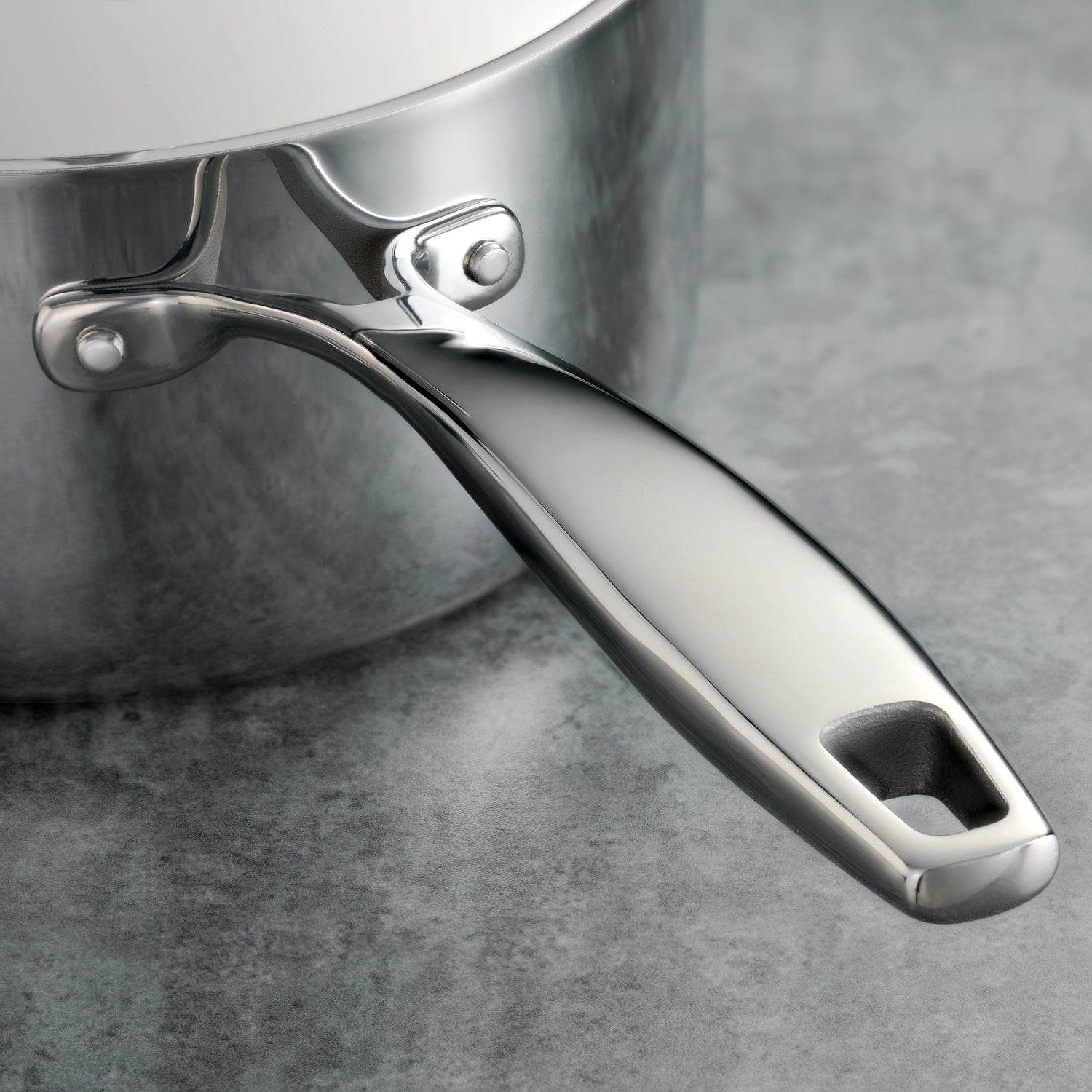 Tri-Ply Clad Stainless Steel Covered Sauce Pan