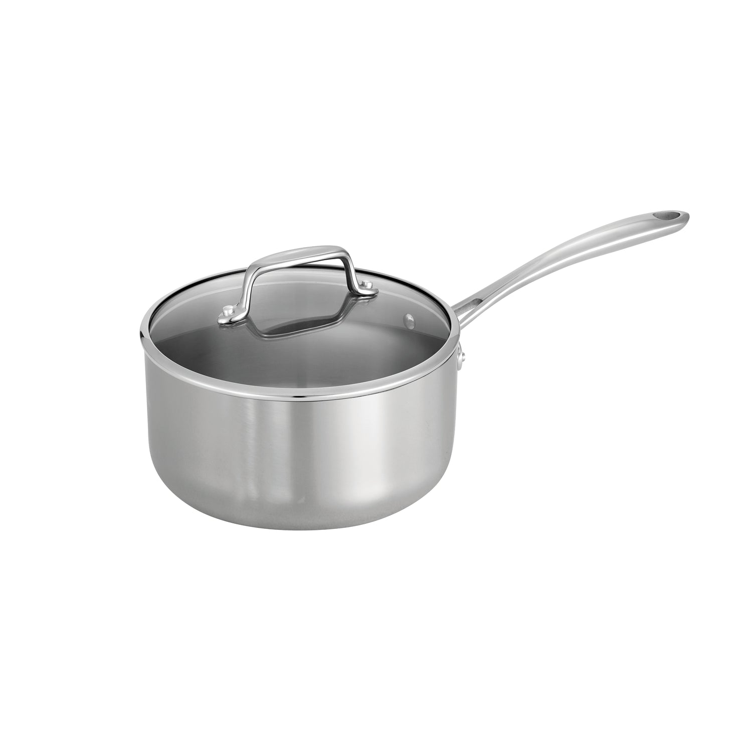 Tri-Ply Clad Stainless Steel 3 Quart Covered Sauce Pan