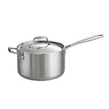 Tri-Ply Clad Stainless Steel Covered Sauce Pan
