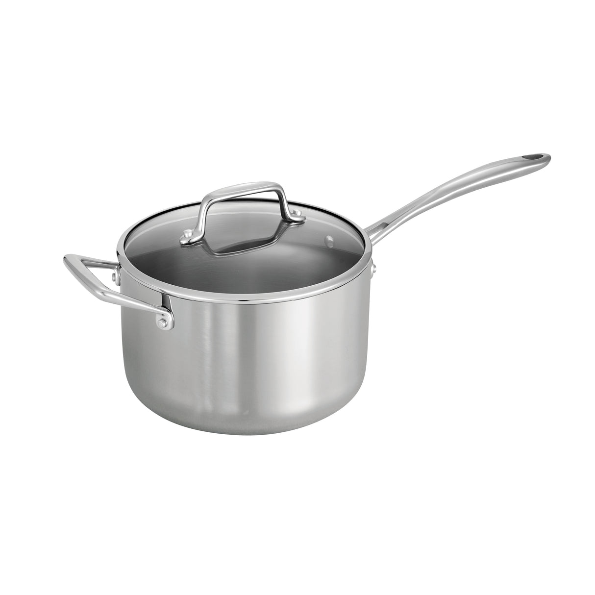 Tri-Ply Clad Stainless Steel 4 Quart Covered Sauce Pan