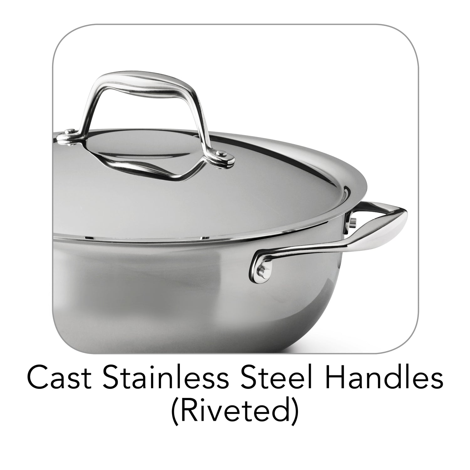 4 Quart Tri-Ply Clad Stainless Steel Covered Universal Pan