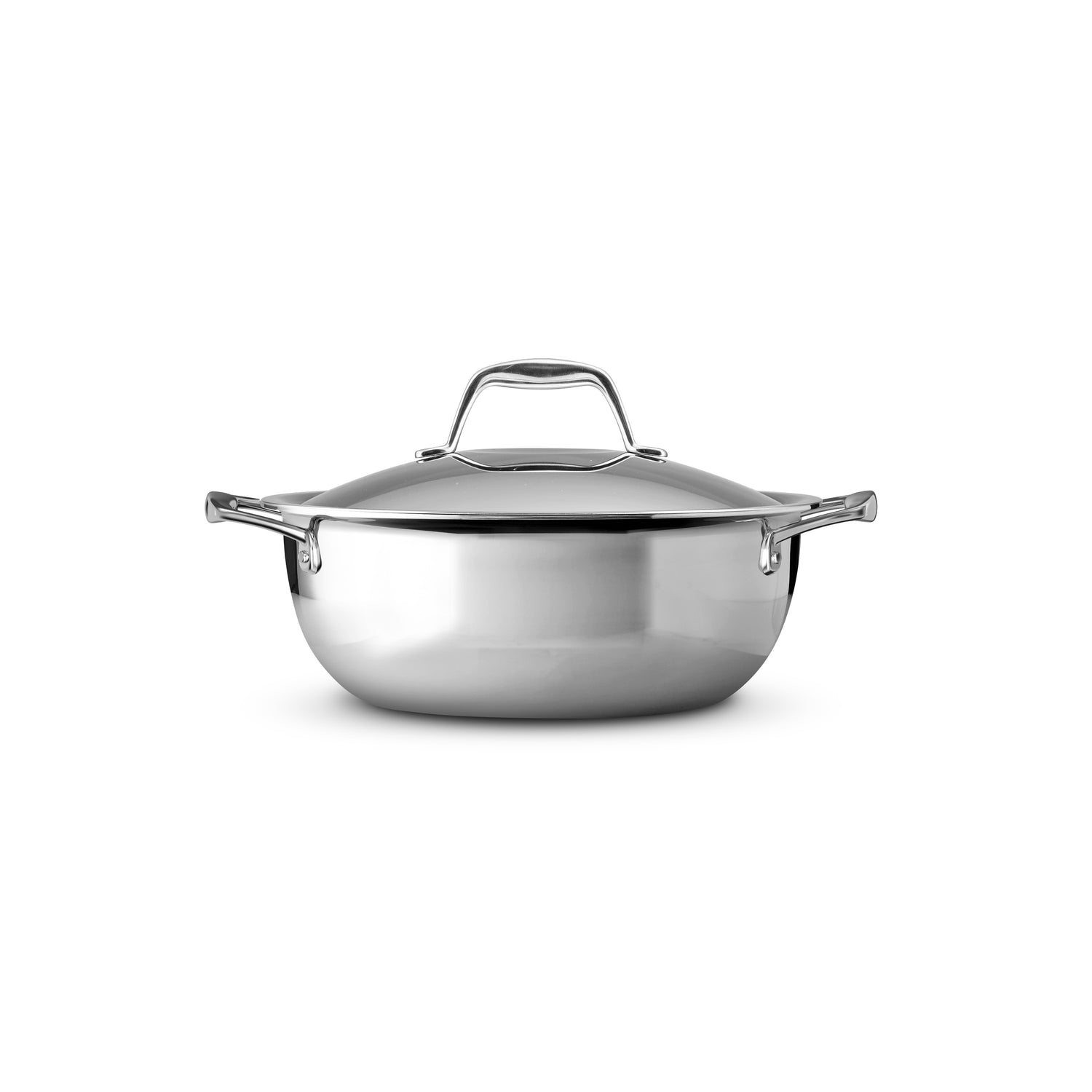 4 Quart Tri-Ply Clad Stainless Steel Covered Universal Pan