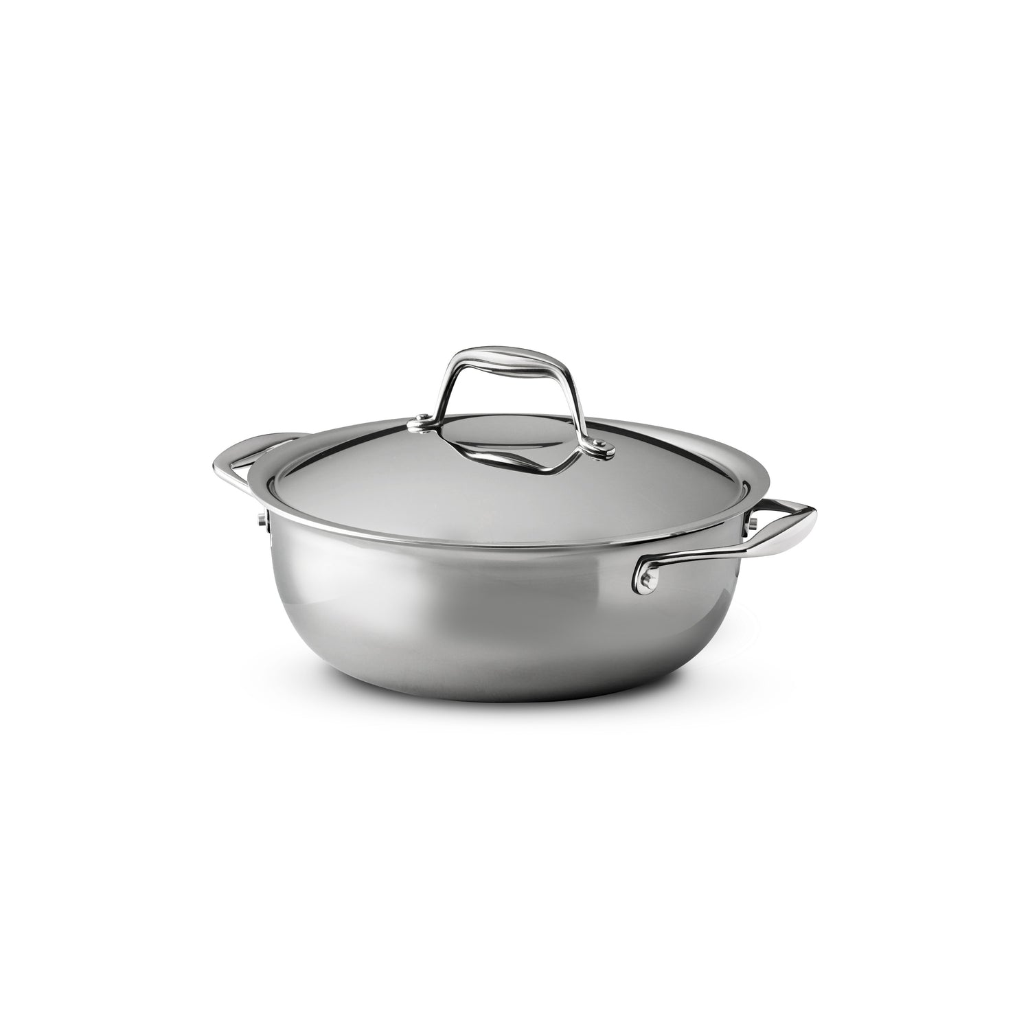 4 Quart Tri-Ply Clad Stainless Steel Covered Universal Pan