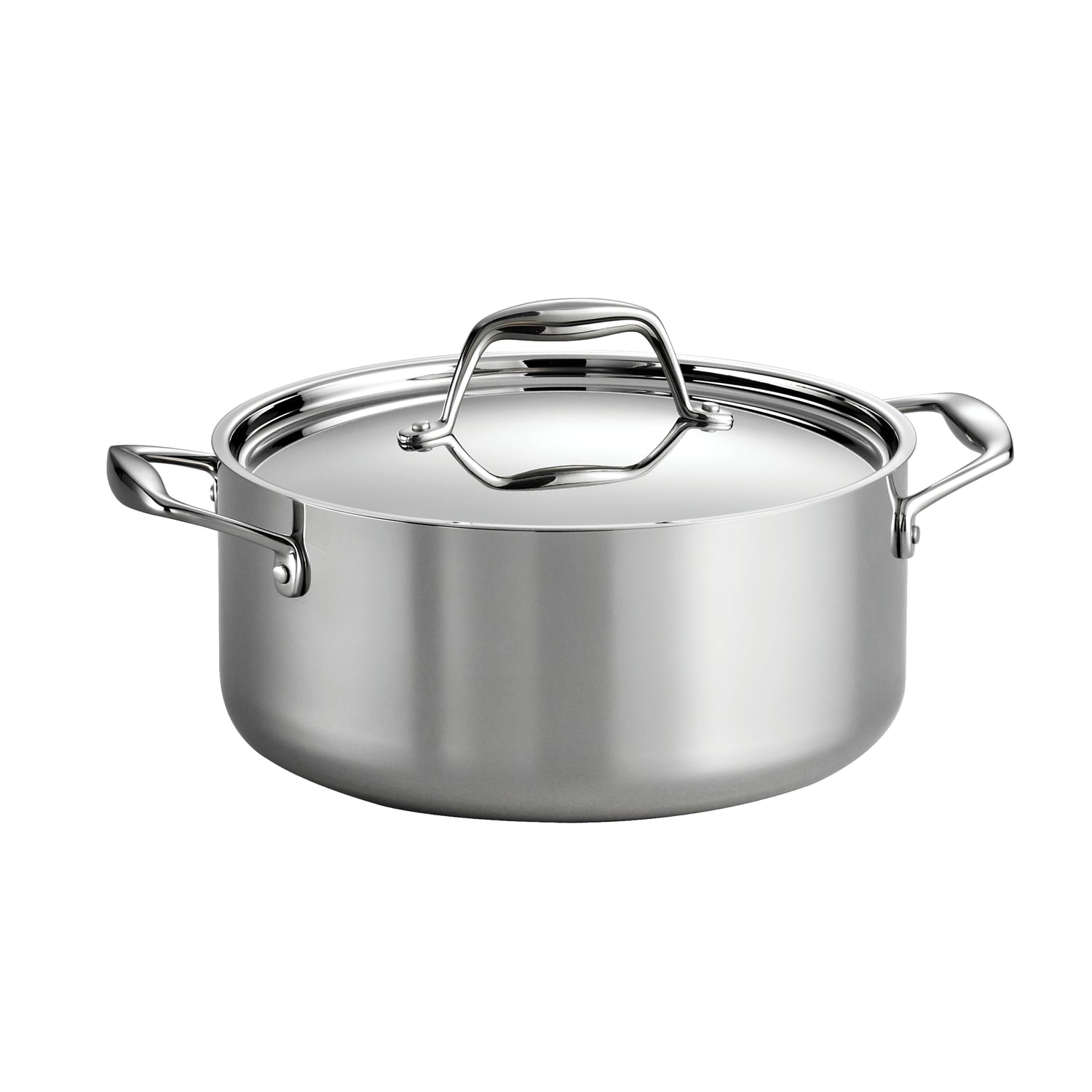 5 Quart Tri-Ply Clad Stainless Steel Covered Dutch Oven