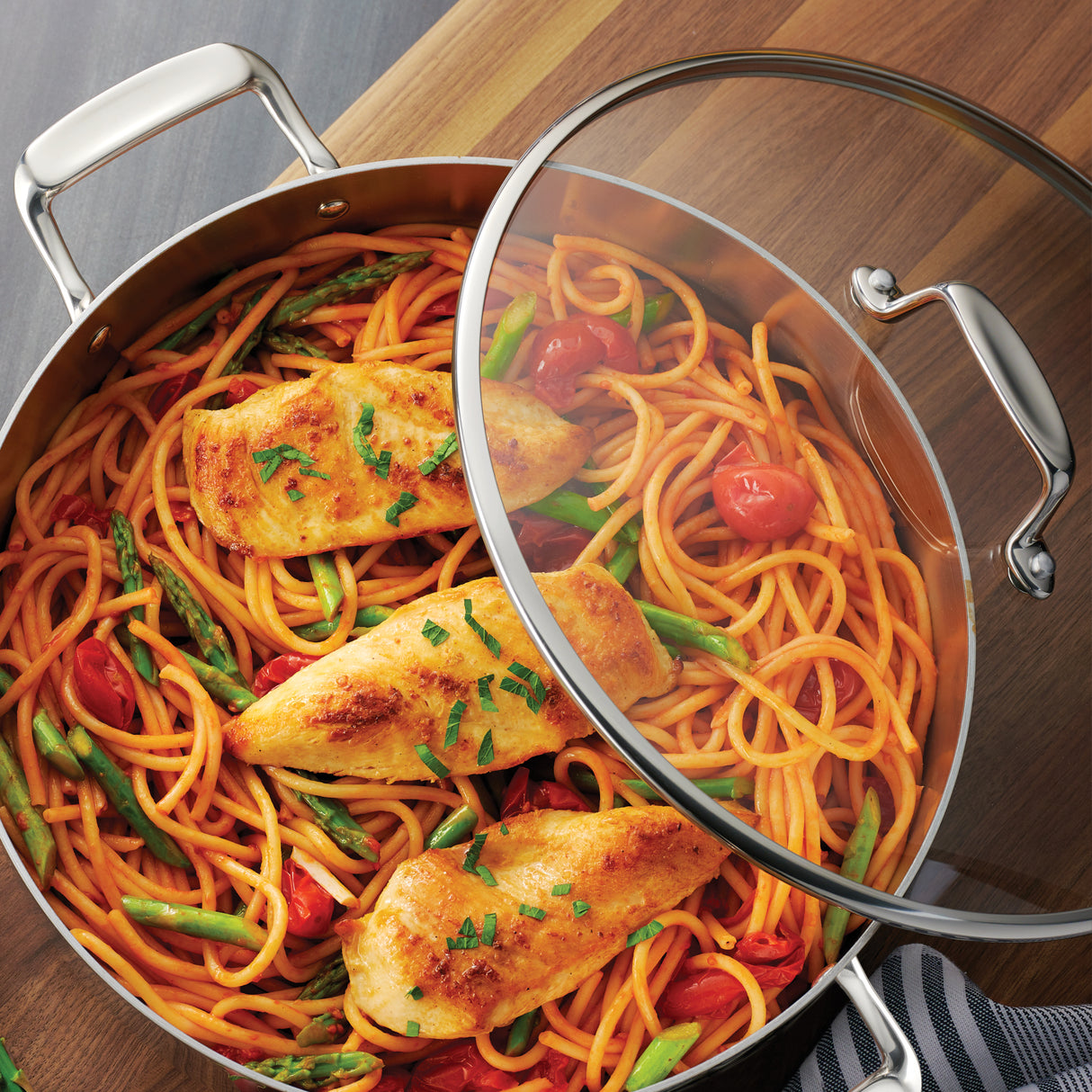 Tri-Ply Clad Stainless Steel 6 Qt Covered Braiser
