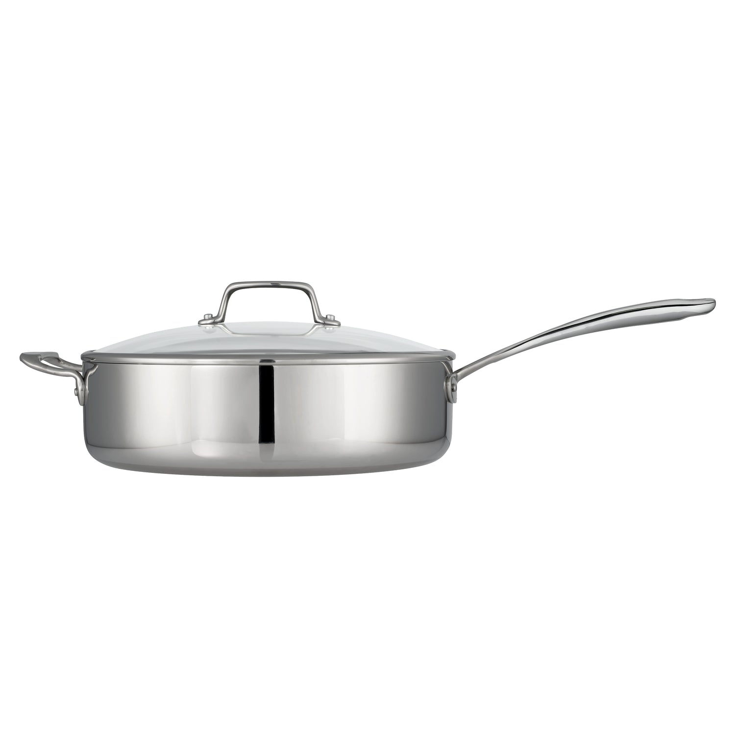 Tri-Ply Clad Stainless Steel 6 Qt Covered Deep Saute Pan