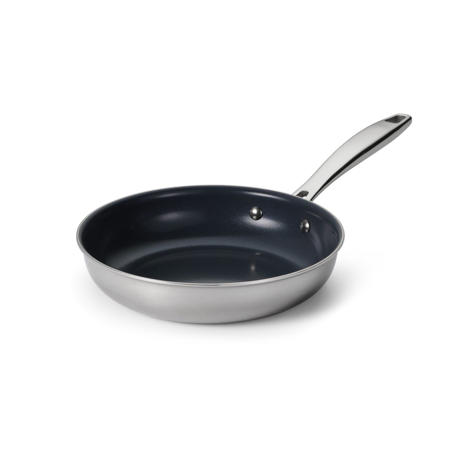 8 Inch Tri-Ply Clad Stainless Steel Ceramic Nonstick Fry Pan
