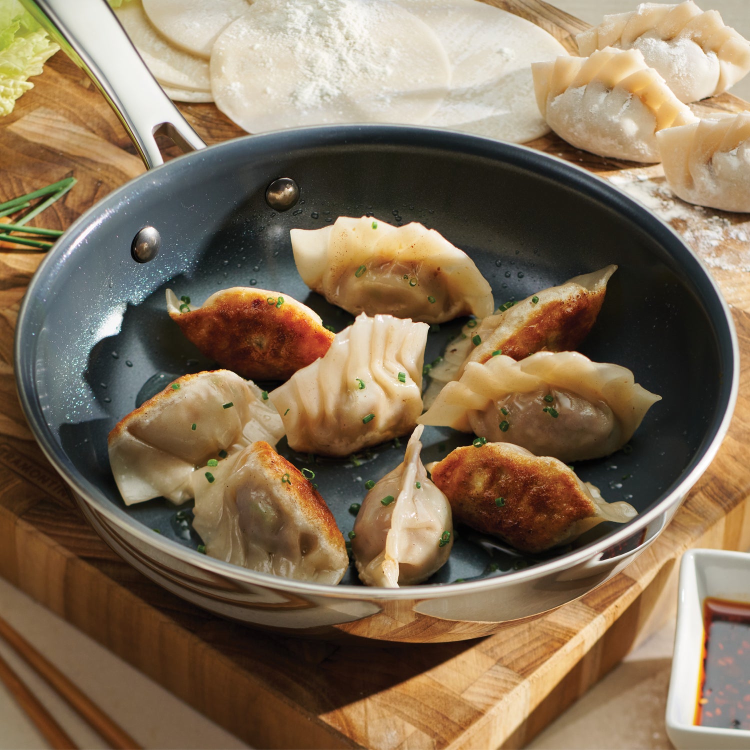 Tri-Ply Clad with Ceramic Interior Fry Pan