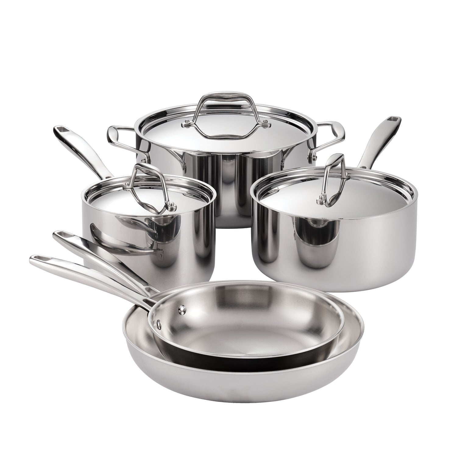 Tri-Ply Clad Stainless Steel Cookware Set