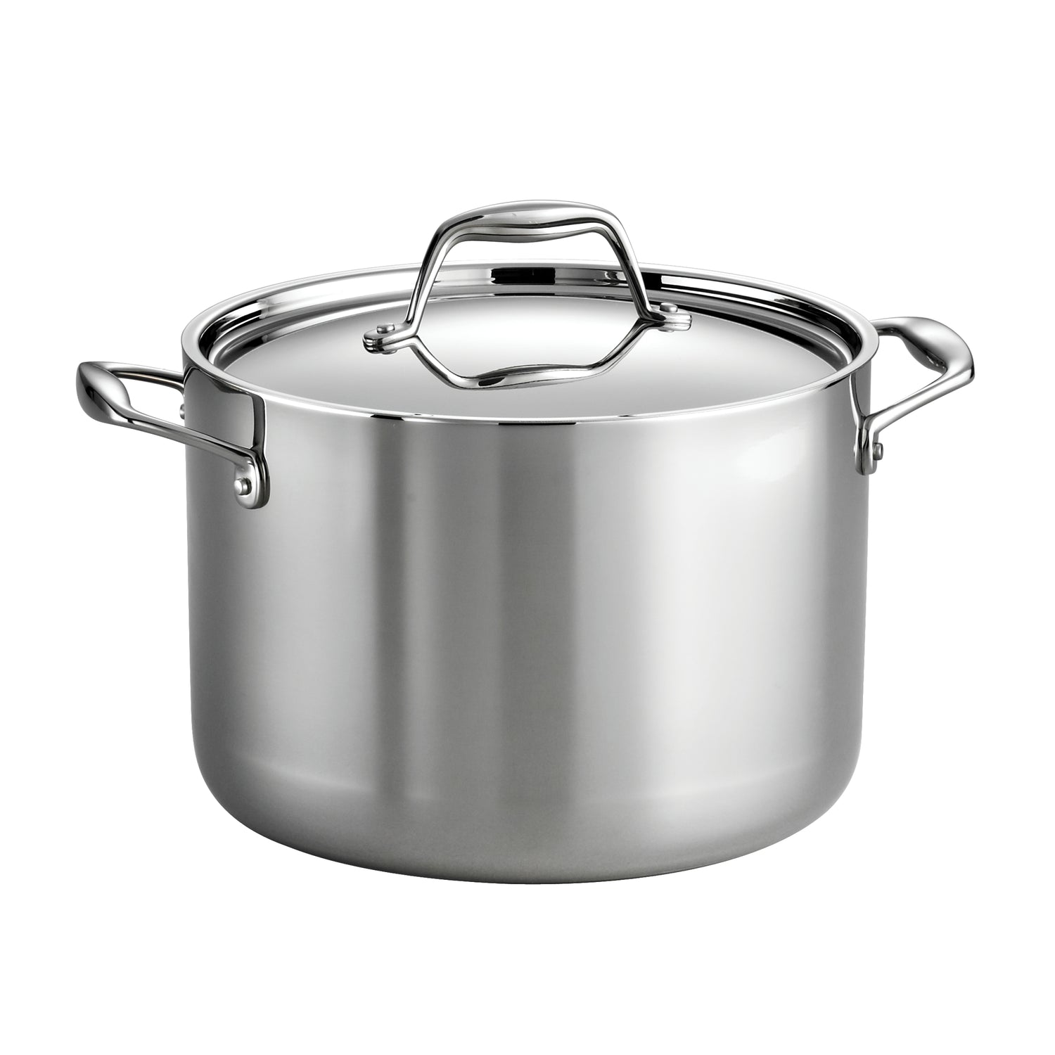 8 Quart Tri-Ply Clad Stainless Steel Covered Stock Pot