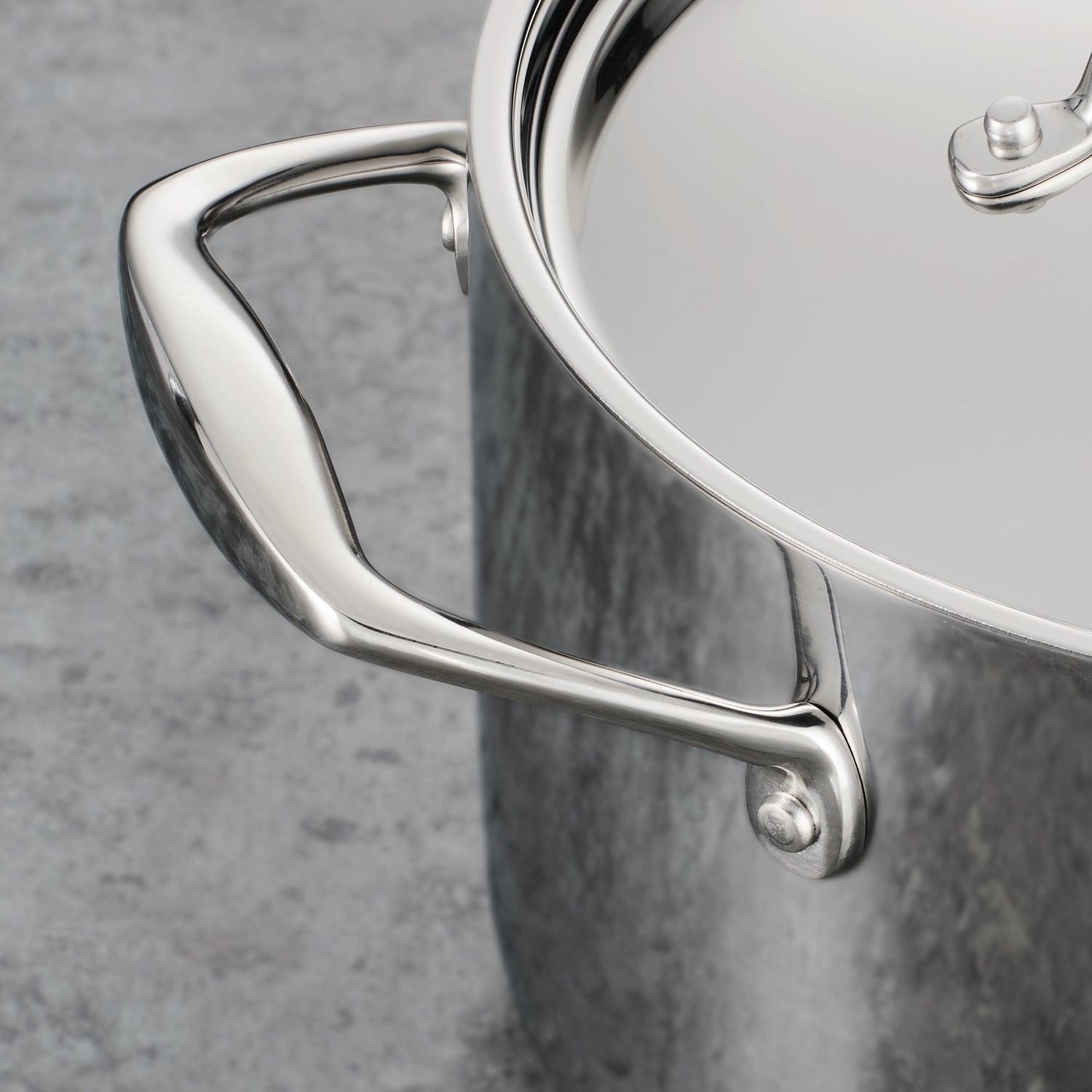 8 Quart Tri-Ply Clad Stainless Steel Covered Stock Pot