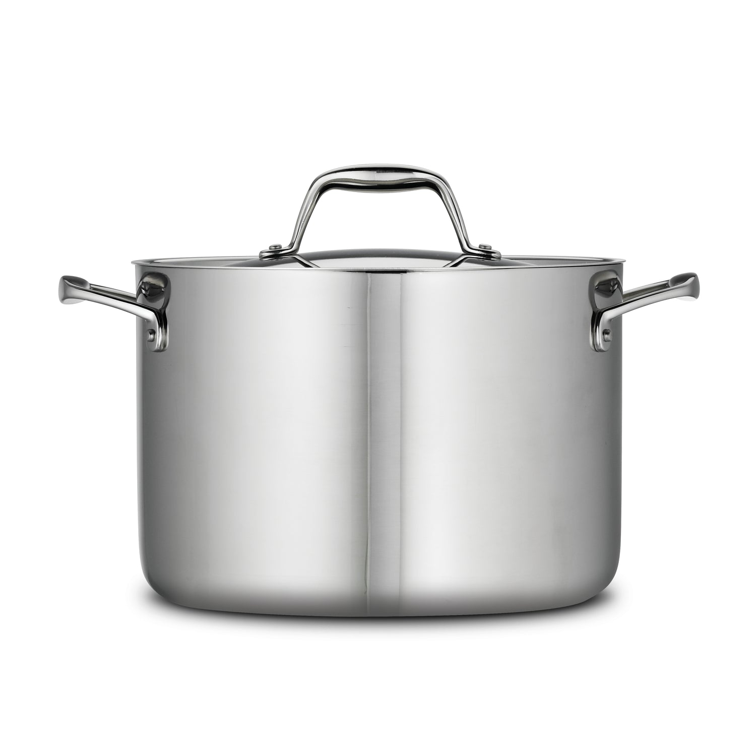 8 Quart Tri-Ply Clad Stainless Steel Covered Stock Pot
