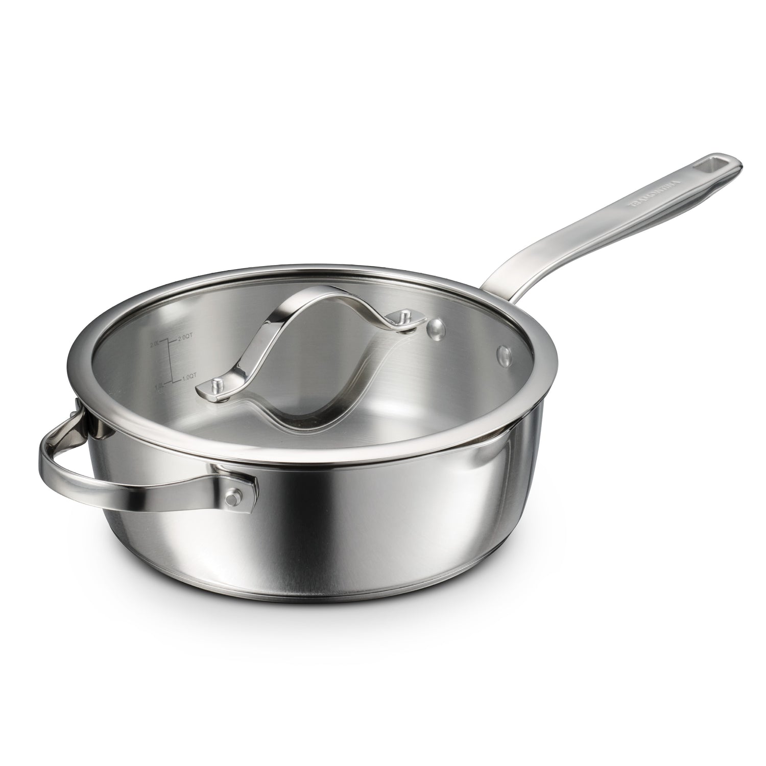 Tempo Tri-Ply Base 3.5 Quart Covered Deep Saute Pan