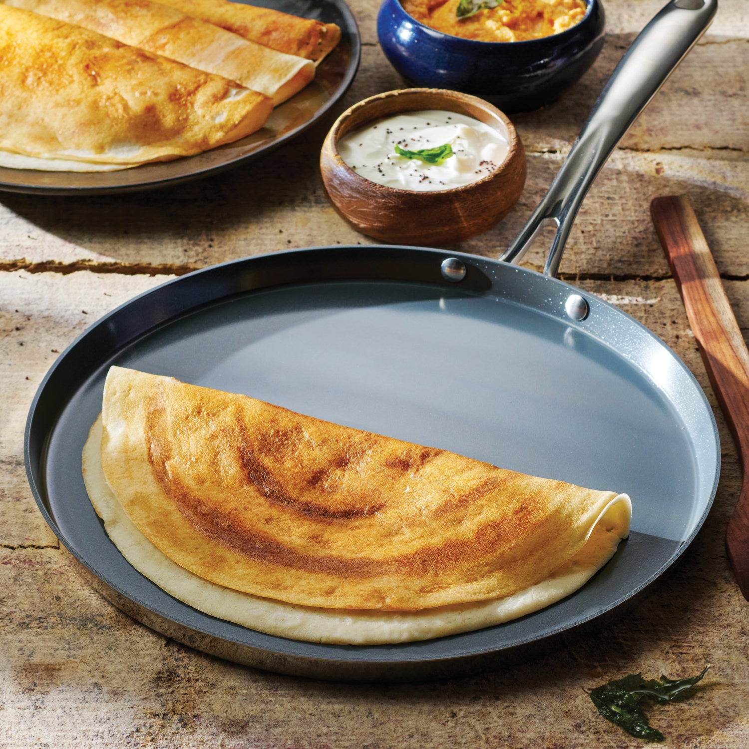 Utsava Tri-Ply Clad Stainless Steel Ceramic Nonstick Dosa Tawa