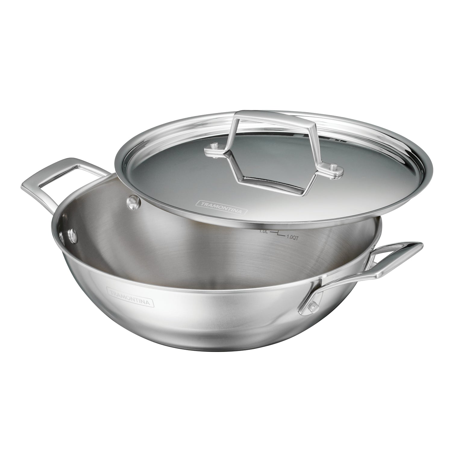 Utsava Tri-Ply Clad Stainless Steel Covered Kadai